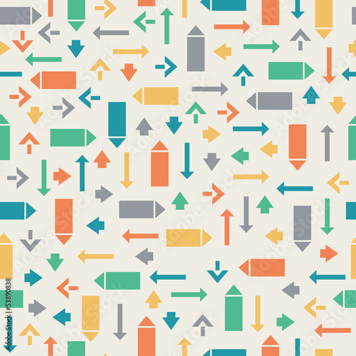 Vector: Seamless geometric background with pointers, arrows Seamless geometric background with pointers, arrows