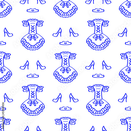 Vector: Clothing sketching background Clothing sketching background