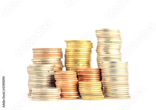 Photo: pile of coins pile of coins