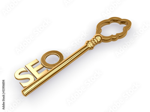 Illustration: Key to SEO search engine optimization Key to SEO search engine optimization