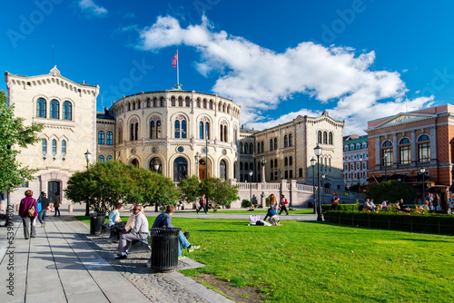 Photo: Storting of Norway on sunny day Storting of Norway on sunny day