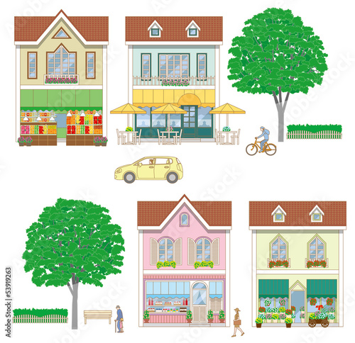 Illustration: 商店街 商店街