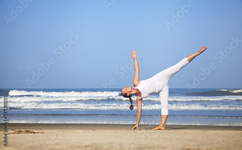 Photo: Yoga near the ocean in India Yoga near the ocean in India