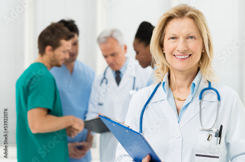 Photo: Portrait Of Happy Female Doctor Portrait Of Happy Female Doctor