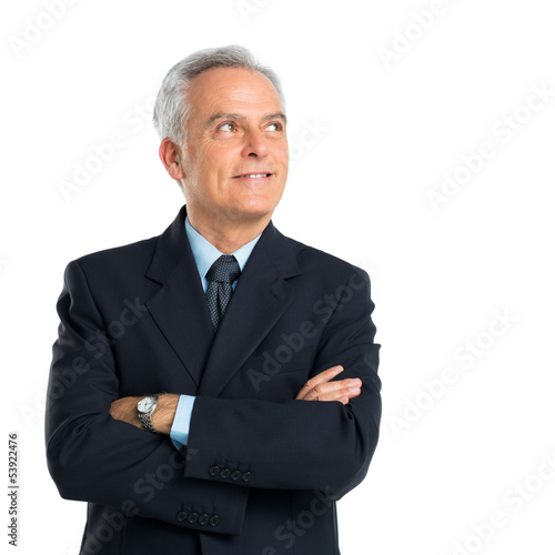 Photo: Portrait Of Pensive Senior Businessman Portrait Of Pensive Senior Businessman
