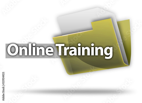 Illustration: 3D Style Folder Icon "Online Training" 3D Style Folder Icon "Online Training"