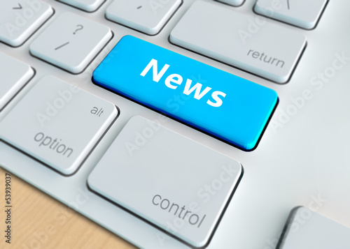 Illustration: news key button on keyboard news key button on keyboard