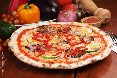 Photo: pizza vegetariana pizza vegetariana