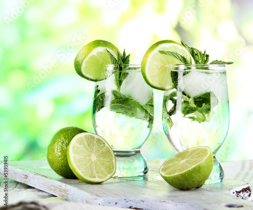 Photo: Glasses of cocktail with ice Glasses of cocktail with ice