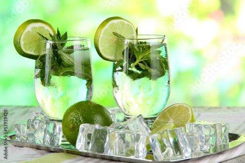 Photo: Glasses of cocktail with ice Glasses of cocktail with ice