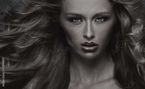 Photo: Black&white photo of sensual woman Black&white photo of sensual woman