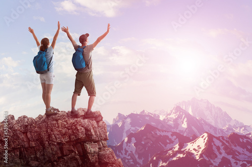 Photo: couple hiking couple hiking