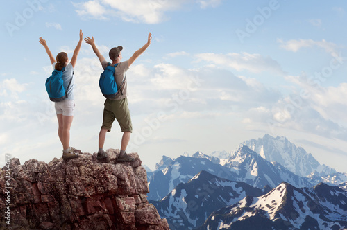 Photo: couple hiking couple hiking