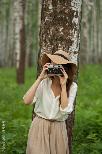 Photo: Young woman photographed someone Young woman photographed someone