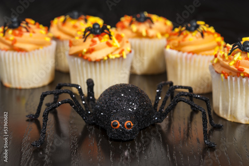 Photo: Spooky Spider with Halloween Cupcakes Spooky Spider with Halloween Cupcakes