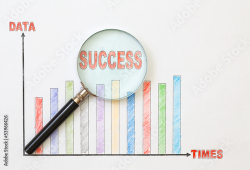 Photo: papers charts success of business papers charts success of business