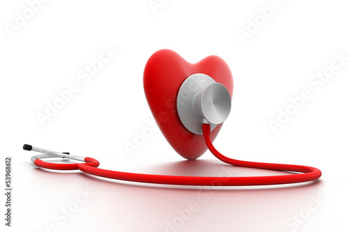 Illustration: heart with stethoscope heart with stethoscope