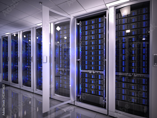 Photo: Servers in data center Servers in data center