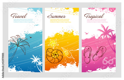 Color summer set with splash