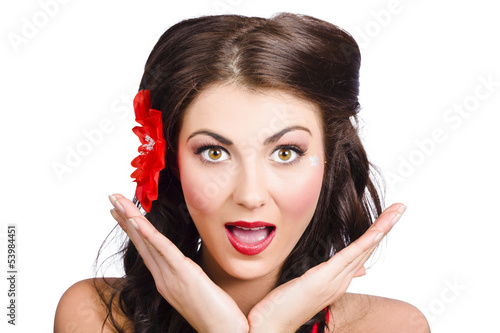 Photo: Surprised vintage woman Surprised vintage woman