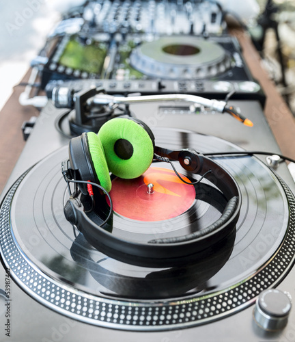 Photo: Vinyl Player with headphones Vinyl Player with headphones