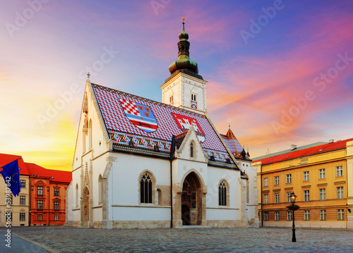Photo: Zagreb church - St Mark Zagreb church - St Mark