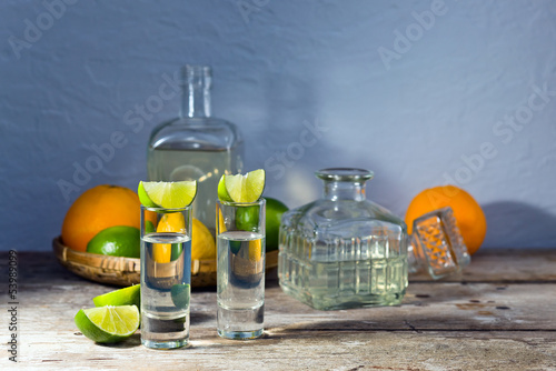 Photo: tequila and citrus fruits tequila and citrus fruits