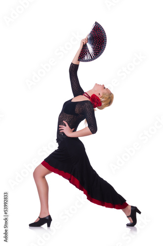 Photo: Female dancer dancing traditional dances Female dancer dancing traditional dances