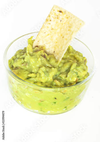 Photo: Guacamole and a Tortilla Chip Guacamole and a Tortilla Chip