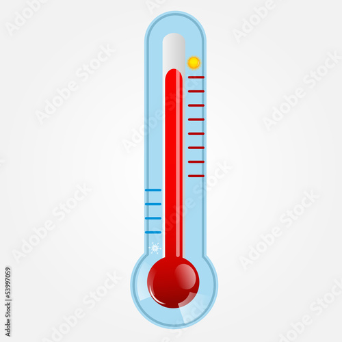 Vector: Weather Icons with sun, cloud and thermometer Weather Icons with sun, cloud and thermometer