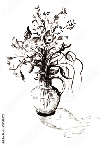 Photo: Bouquet black-and-white Bouquet black-and-white