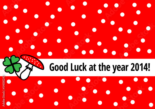 Vector: Good luck at the year 2014! Good luck at the year 2014!
