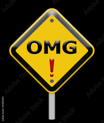 Illustration: OMG sign OMG sign