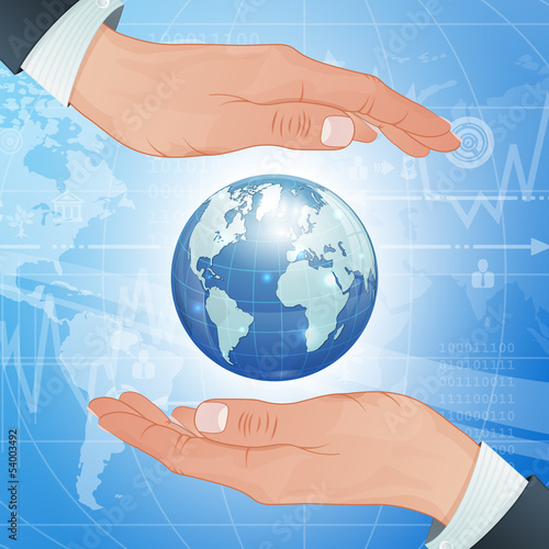 Vector: Global Business and Environment Protect Global Business and Environment Protect