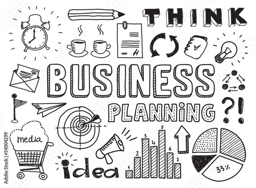 Vector: Business planning doodles elements Business planning doodles elements