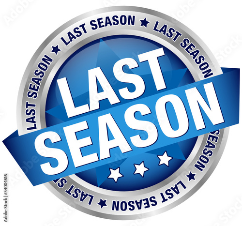 Vector: Button Banner "Last season" Blue/Silver Button Banner "Last season" Blue/Silver