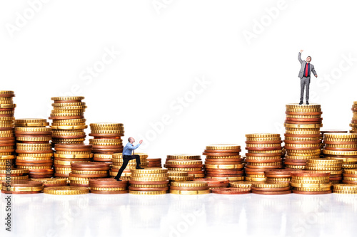 Photo: euro coin and people euro coin and people