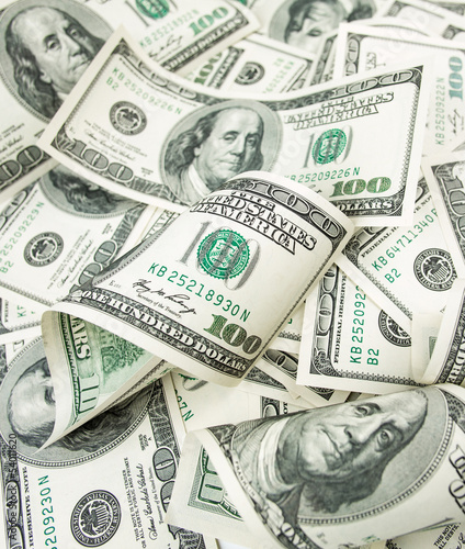 Photo: hundred dollars heap hundred dollars heap