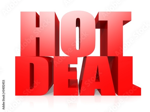 Illustration: Hot deal word Hot deal word