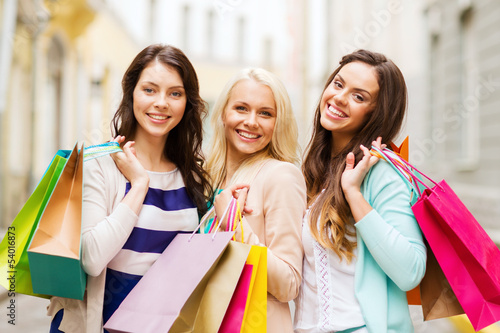 Photo: girls with shopping bags in ctiy girls with shopping bags in ctiy
