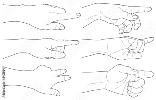 Vector: Adult man hand to hold something, isolated on white Adult man hand to hold something, isolated on white