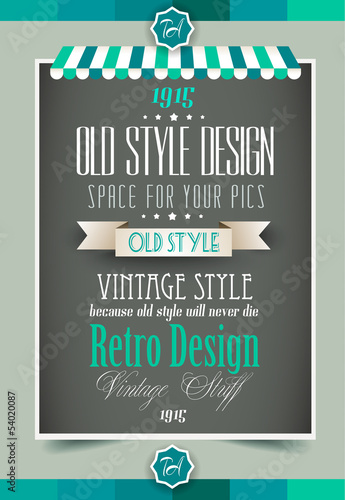 Vector: Vintage retro page template Vintage retro page template