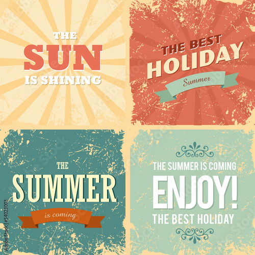Vector: Cadres vintage Vacances Cadres vintage Vacances