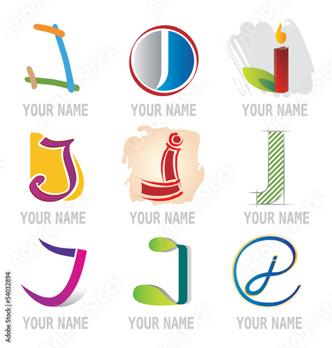 Vector: Ensemble d'Icones Lettre J pour Design Logos Ensemble d'Icones Lettre J pour Design Logos