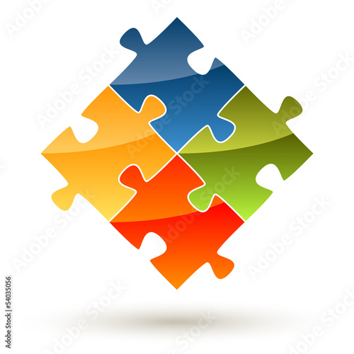 Vector: Teamwork Puzzle Teamwork Puzzle