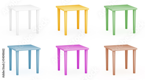 Illustration: Plastic tables set Plastic tables set