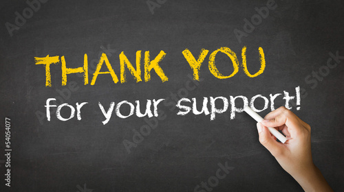 Photo: Thank you for your support Chalk Illustration Thank you for your support Chalk Illustration