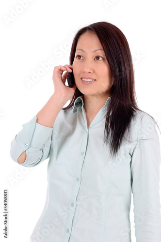 Photo: Portrait einer Geschäftsfrau mit Mobiltelefon Portrait einer Geschäftsfrau mit Mobiltelefon