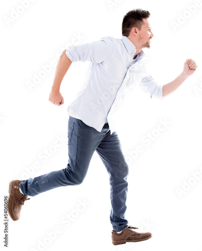 Photo: Man running late Man running late
