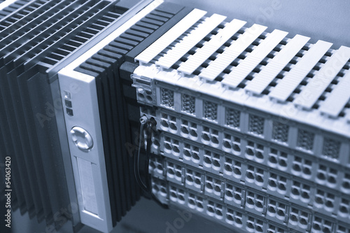 Photo: Industrial power case ,Control panel with circuit-breakers Industrial power case ,Control panel with circuit-breakers